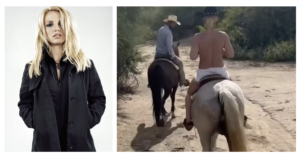 小甜甜布蘭妮 （Britney Spears）裸上身騎馬／截自IG