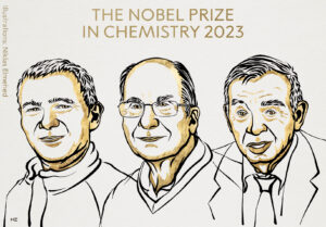 美國麻省理工學院化學教授巴溫迪（Moungi G. Bawendi）、美國哥倫比亞大學化學教授布魯斯（Louise E. Brus）以及俄羅斯固態物理學家埃基莫夫（Alexei I. Ekimov）
