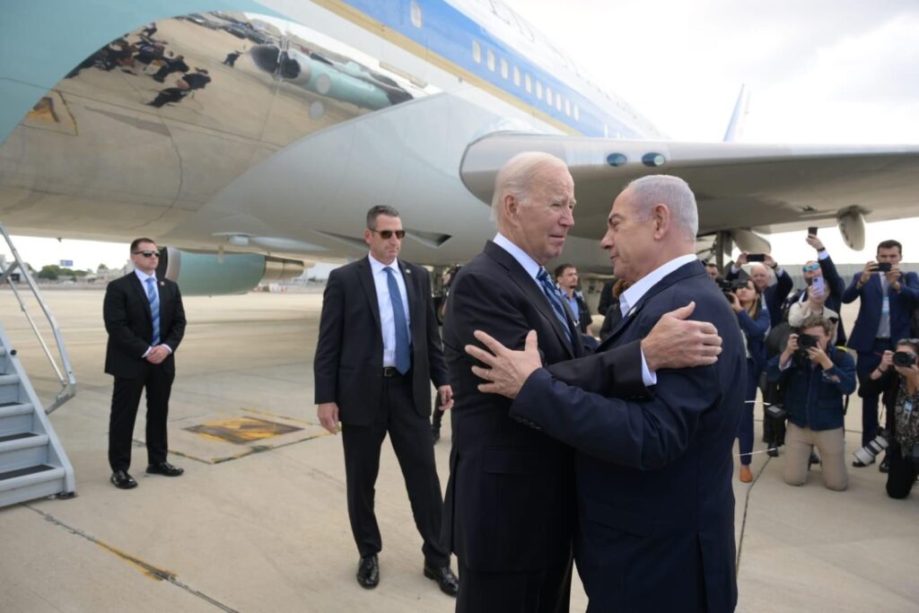 美國總統拜登（Joe Biden）、以色列總理納坦雅胡（Benjamin Netanyahu）