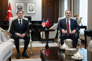 美國國務卿布林肯（Antony Blinken）、土耳其外交部長菲丹（Hakan Fidan）