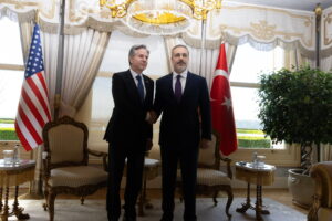 布林肯與土耳其外交部長費丹（Hakan Fidan）