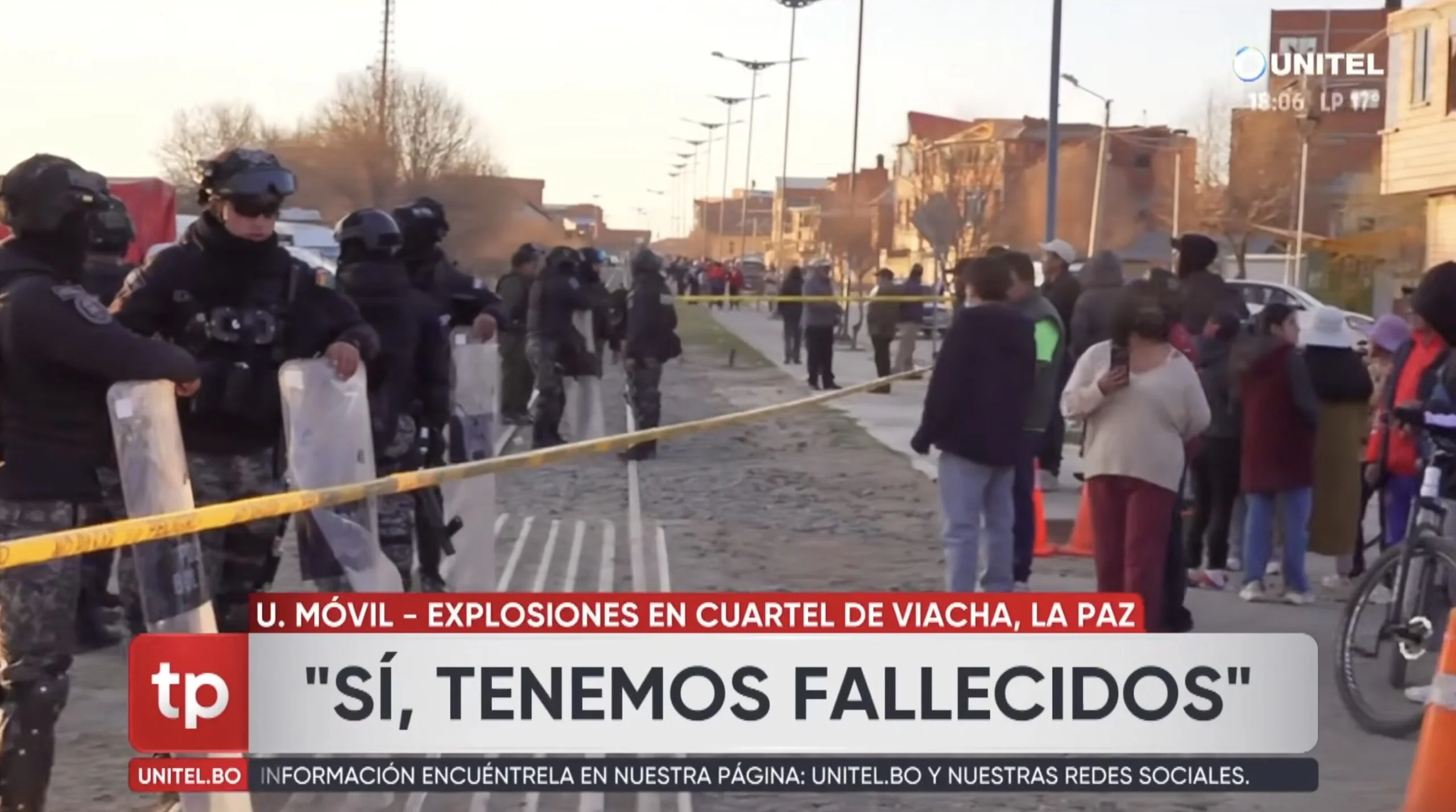 玻利維亞軍營爆炸釀10死、逾60傷。YT/@unitel-bolivia