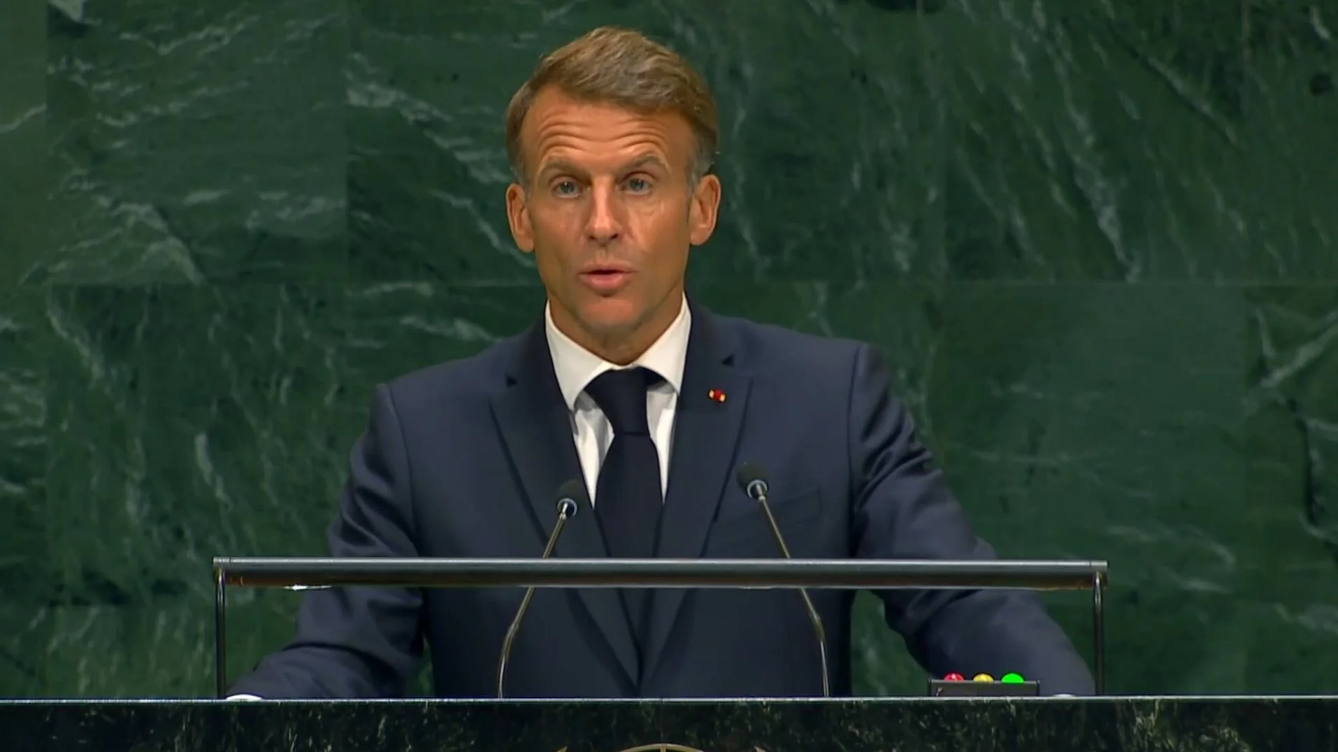 法國總統馬克龍（Emmanuel Macron）發表聯大演說