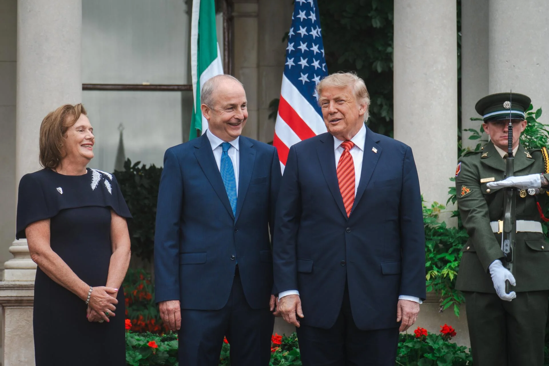 美國總統川普（Donald Trump）、愛爾蘭總理馬丁（Micheál Martin）